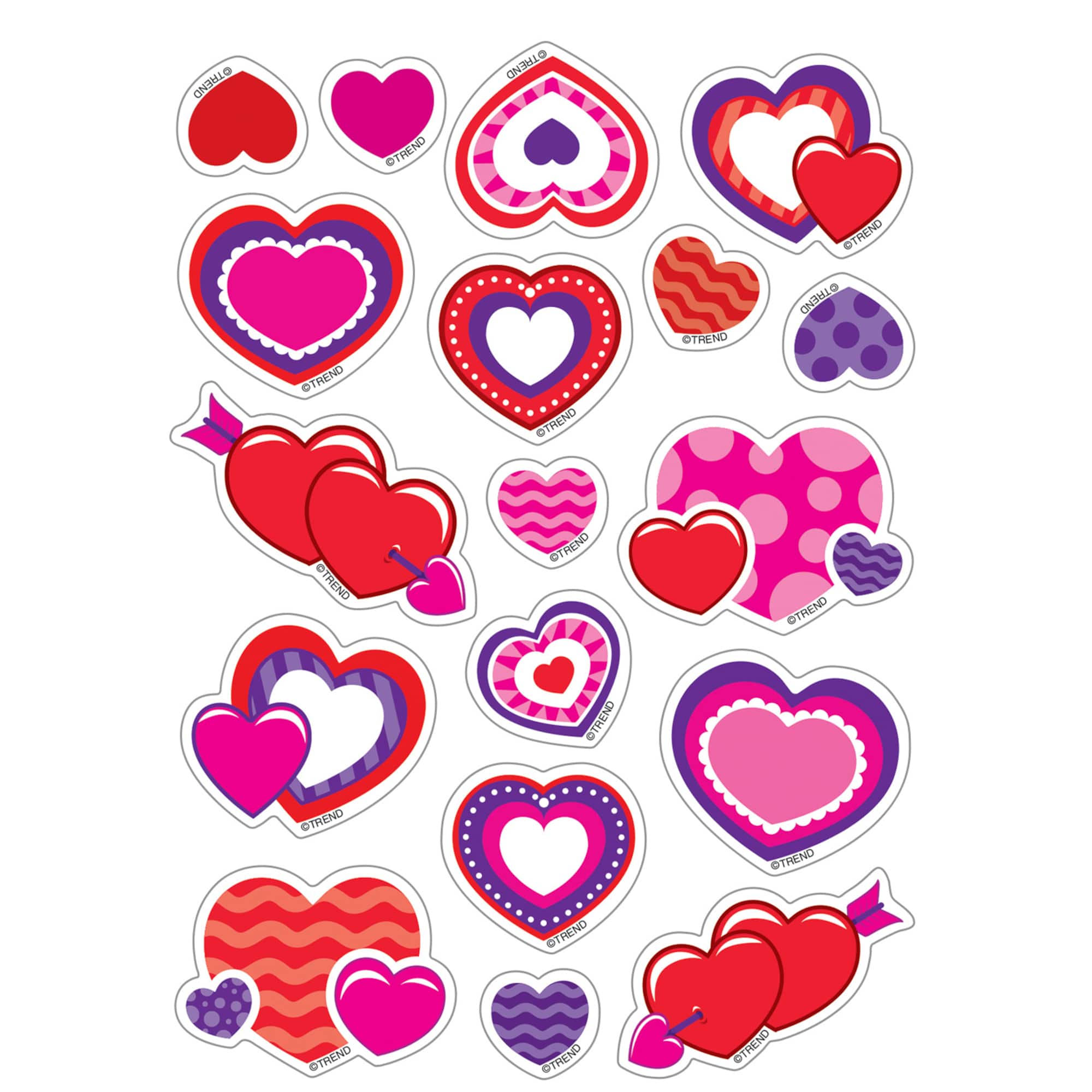Trend Enterprises® Sweet Hearts Stinky Stickers®, 6 Packs of 72